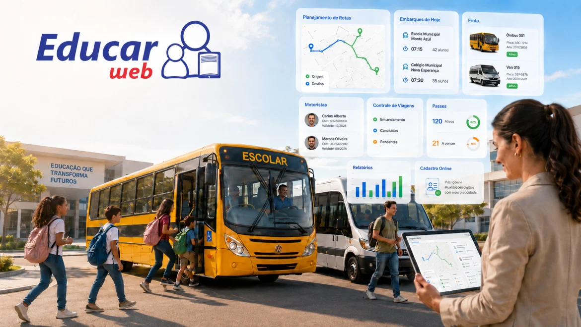 Gestão do transporte escolar e universitário é com EducarWeb